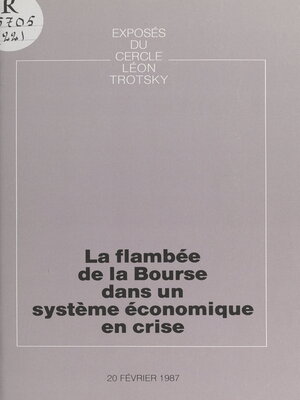 cover image of La flambée de la Bourse dans un système économique en crise